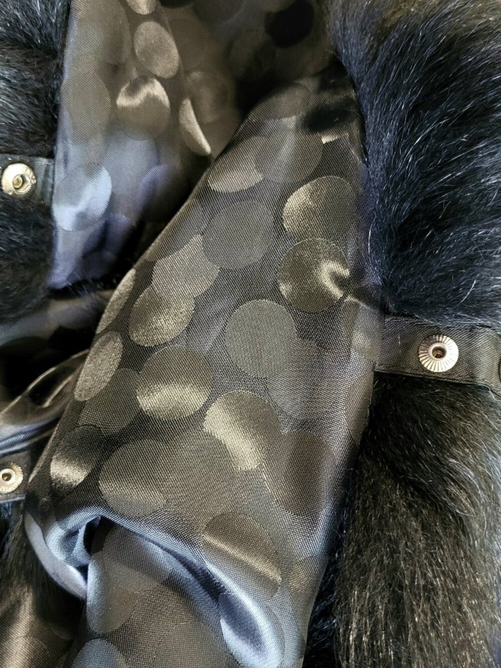 NWT~$600~ADRIENNE LANDAU~M/L~BLACK GENUINE REAL RABBIT FUR BOMBER JACKET COAT - Picture 14 of 16